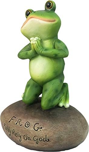 DWK מתפלל צפרדע פסל גן חיצוני | חידושים דתיים פסלי צפרדע חיצוניים | מדיטציה לגינה וצפרדעי גינה תפאורה